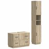 vidaXL Juego de gabinete de ba&ntilde;o de 2 piezas HOORN Roble Sonoma