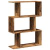 vidaXL Librer&iacute;a divisora 3 niveles madera envejecida 70x24x97 cm