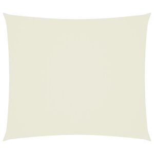 vidaXL Toldo de vela rectangular tela Oxford color crema 2,5x3 m