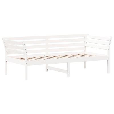 vidaXL Sofá cama madera maciza de pino blanco 90x190 cm