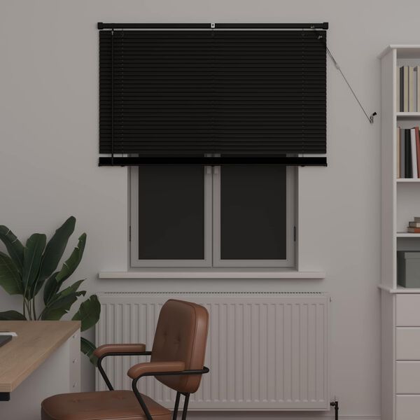 vidaXL Persiana Veneciana Negro 150 x 110 cm PVC