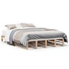 vidaXL Estructura de cama sin colch&oacute;n madera de pino blanco 150x200 cm