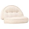 vidaXL Puf de tela beige 100x20 cm