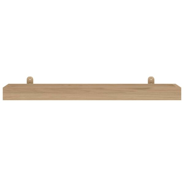 vidaXL Estantes de pared 2 unidades madera maciza de teca 90x15x4 cm