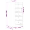 vidaXL Mueble zapatero madera ingenier&iacute;a roble ahumado 52x37,5x100 cm