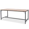 vidaXL Mesa de comedor de madera de fresno 180x90x76 cm