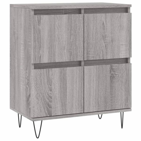 vidaXL Aparador de madera contrachapada gris Sonoma 60x35x70 cm
