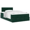 vidaXL Cama otomana con colch&oacute;n 120x190 cm terciopelo verde oscuro