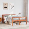 vidaXL Estructura cama con cabecero madera pino marr&oacute;n cera 140x190 cm