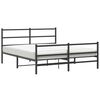 vidaXL Estructura cama sin colch&oacute;n con estribo metal negro 160x200 cm