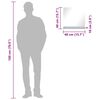 vidaXL Espejo de pared con estante de vidrio templado 40x40 cm