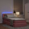 vidaXL Cama con almacenamiento y LED Rosa 90 x 200 cm Terciopelo