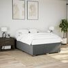vidaXL Cama box spring con colch&oacute;n tela gris oscuro 140x190 cm