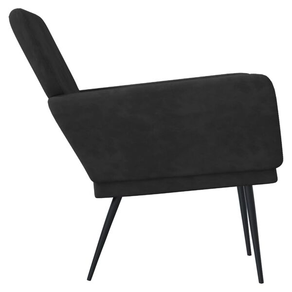 vidaXL Sillón de terciopelo negro 62x79x79 cm