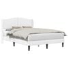 vidaXL Estructura de cama Blanco 160 x 200 cm Cuero sint&eacute;tico