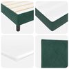 vidaXL Cama tipo Box Spring Verde oscuro 200 x 200 cm Poli&eacute;ster