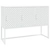 vidaXL Aparador de acero blanco 105x35x75 cm