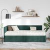 vidaXL Estructura de Cama Esquina con Colch&oacute;n 2 pcs Verde Terciopelo