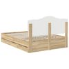 vidaXL Estructura de cama Roble Sonoma 140 x 200 cm Madera Ingenieril