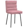 vidaXL Sillas de comedor 4 unidades terciopelo rosa