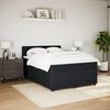 vidaXL Cama box spring con colch&oacute;n terciopelo negro 140x190 cm