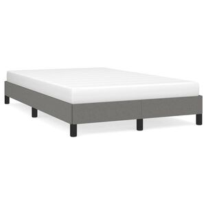 vidaXL Estructura de cama sin colch&oacute;n tela gris oscuro 120x190 cm