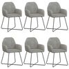 vidaXL Sillas de comedor 6 uds. Terciopelo Gris Claro 55 x 50 x 84 cm