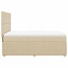 vidaXL Cama box spring con colch&oacute;n tela color crema 140x200 cm