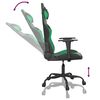 vidaXL Silla gaming de masaje cuero sint&eacute;tico negro y verde