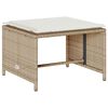 vidaXL Set de muebles de jardín con cojines apilables 5 pzas beige