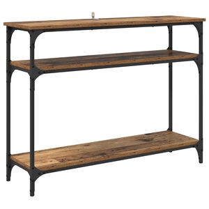 vidaXL Mesa Consola Madera envejecida 100 x 29 x 75 cm