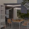 vidaXL Toldo autom&aacute;tico persiana LED sensor viento azul blanco 4,5x3 m
