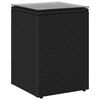 vidaXL Mesa lateral Negro rat&aacute;n sint&eacute;tico