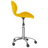 vidaXL Silla de comedor giratoria de terciopelo amarillo mostaza
