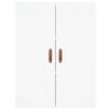 vidaXL Aparador alto madera contrachapada blanco 69,5x34x180 cm