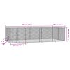 vidaXL Perrera de exterior acero galvanizado plateado 8x4x2 m