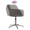 vidaXL Silla de oficina giratoria tela gris oscuro