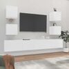 vidaXL Set de muebles para TV 6 piezas madera contrachapada blanco