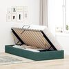 vidaXL Cama con almacenamiento Verde oscuro 90 x 200 cm Terciopelo