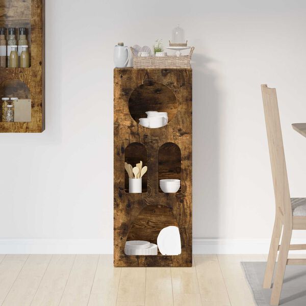 vidaXL Aparador Roble ahumado 40 x 35 x 100.5 cm Madera de ingenier&iacute;a