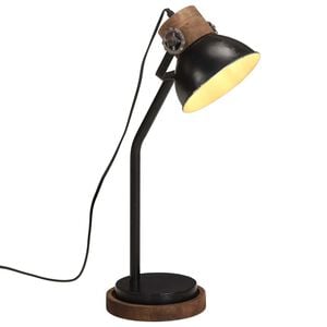 vidaXL L&aacute;mpara de escritorio negra 25 W E27 18x18x60 cm
