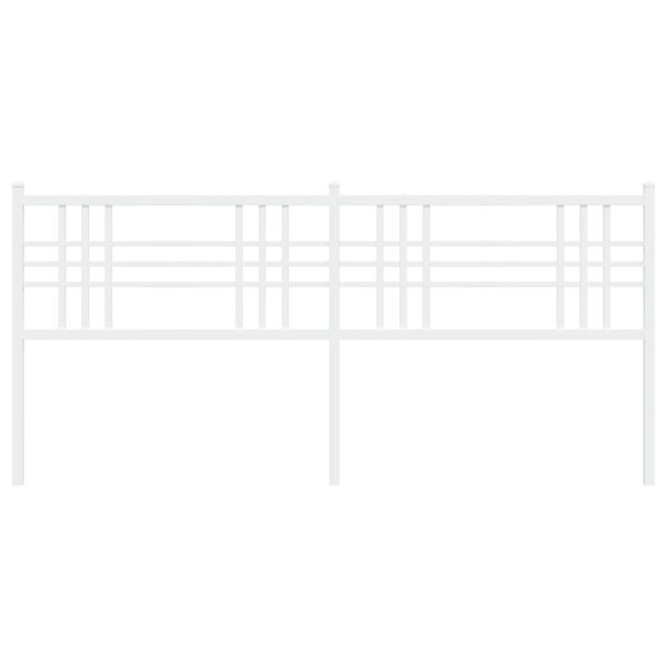 vidaXL Cabecero de metal blanco 200 cm