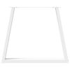 vidaXL Patas para mesa de comedor en forma de V (2 unidades), color blanco, 80 x (72-73,3) cm, acero