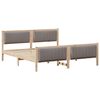 vidaXL Estructura de cama con cabecera Marr&oacute;n y taupe 180 x 200 cm