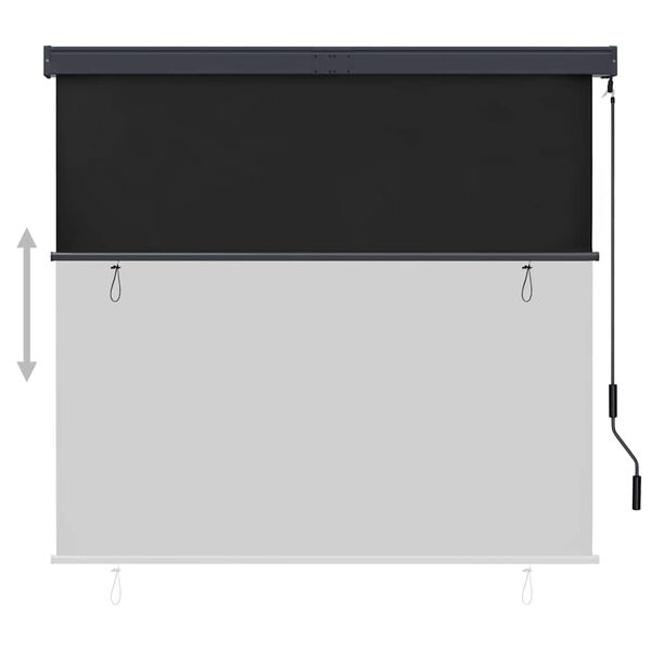 vidaXL Estor enrollable de exterior gris antracita 160x250 cm