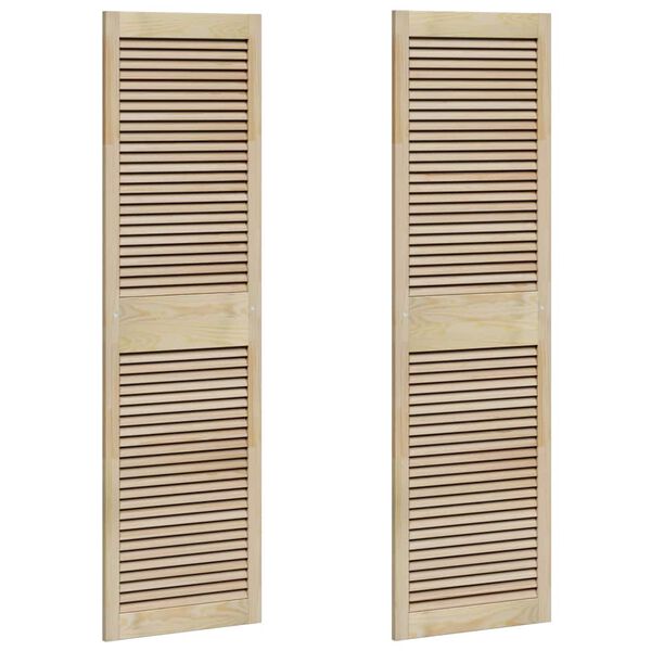 vidaXL Puerta de Armario 2 pcs Natural 140.5 x 2.1 x 49.5 cm