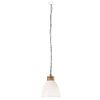 vidaXL L&aacute;mpara colgante industrial hierro blanco y madera 35 cm E27
