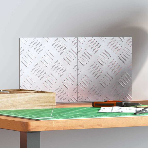 vidaXL Pelda&ntilde;o Cuadrado 2 pcs Plateado 20 x 20 cm Aluminio