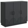 vidaXL Aparador Negro 89 x 34,5 x 77 cm Madera de Ingenier&iacute;a