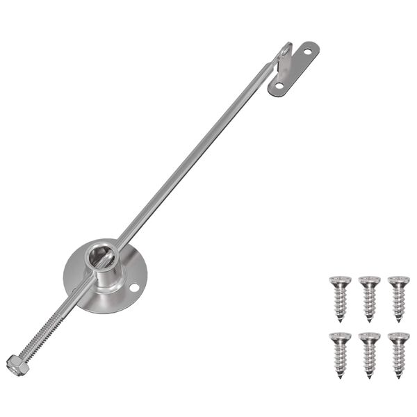 vidaXL Bisagra de tirador 439 pcs Plateado Hierro